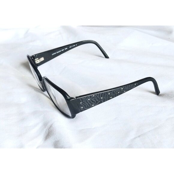 Anne Klein Eyeglass Frames Black Rectangle Rhinestone AKNY3104 57-16 130 - Picture 3 of 5